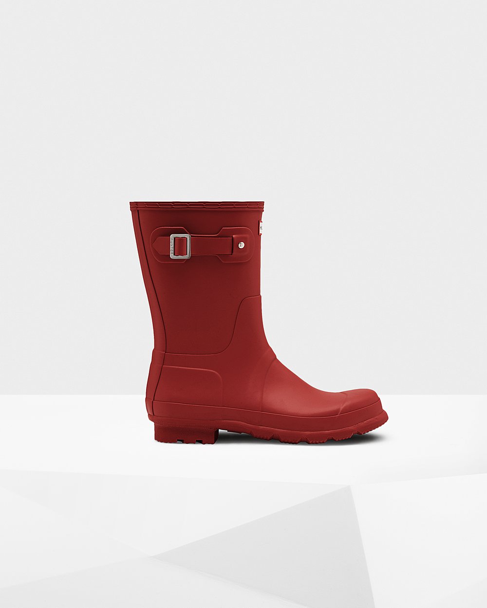 Bottes Courtes de Pluie Hunter Original Homme Rouge HYJPUCD-17